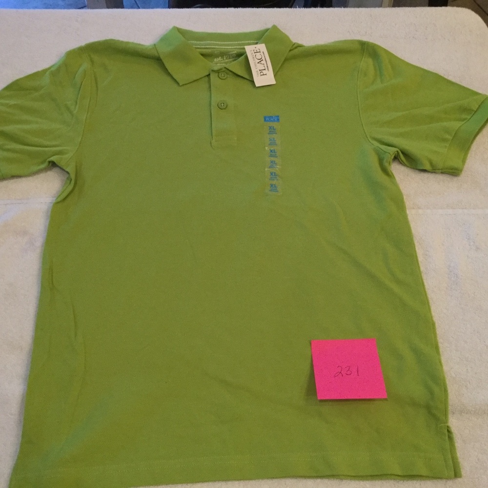 Children’s Place Lime Green Polo Shirt - Size XL 14 - NWT